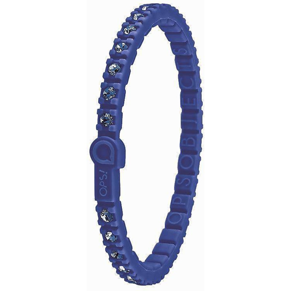 OPS! OBJECTS tennis bracelet in dark blue and Swarovski crystals (new)